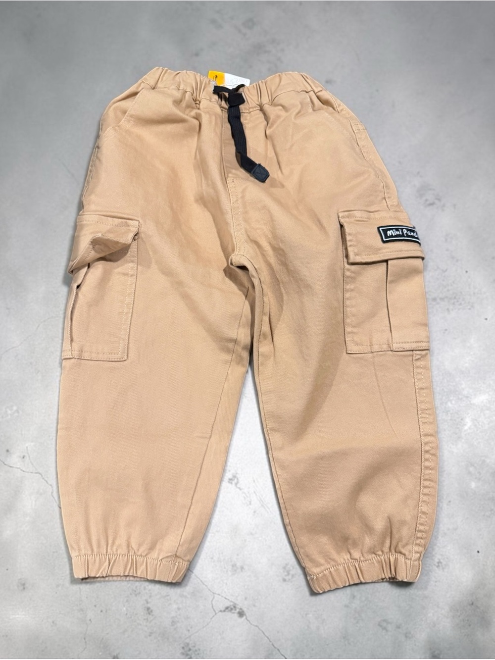 Kids Cargo Jogger Pants in Tan -